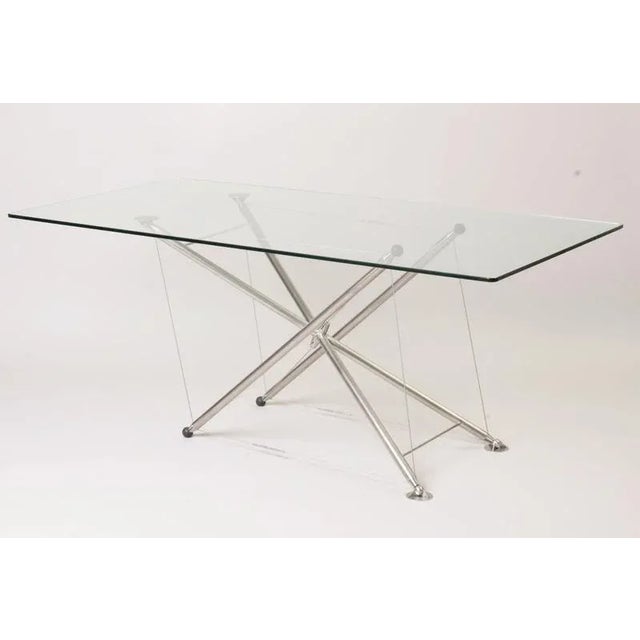 X-tense table by konstantin achkov studio limited edition of 1 piece dimensions: glass top: d 90 x w 180 cm. Base: d 55 x...
