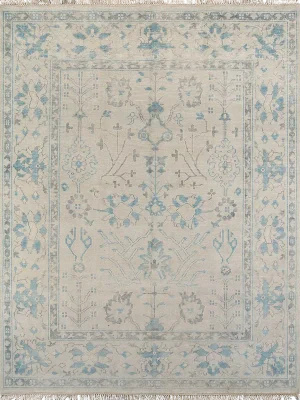 Erin Gates Concord Lowell Ivory Hand Knotted Wool Runner 2'6" X 8'