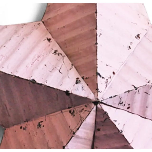 Vintage x-Large pink barn star made from recycled galvanized metal roofing with a rustic aged painted patina. Industrial...