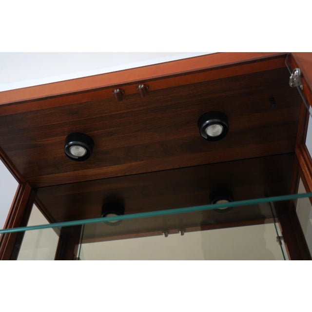 2000 - 2009 Stickley Cherry Tall Glass Door Curio Display Cabinet For Sale - Image 5 of 16