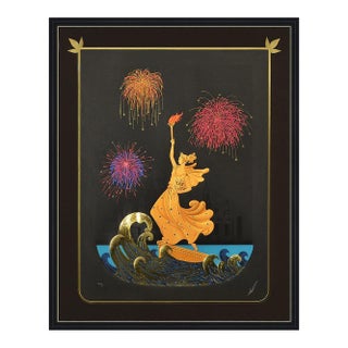 1980s Statue Of Liberty, Night, Erté For Sale