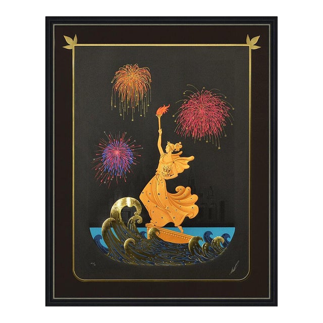 1980s Statue Of Liberty, Night, Erté For Sale