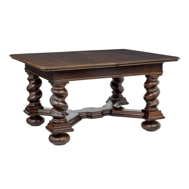 Antique Extending Dining Table in Oak, 1900 For Sale - Image 10 of 10