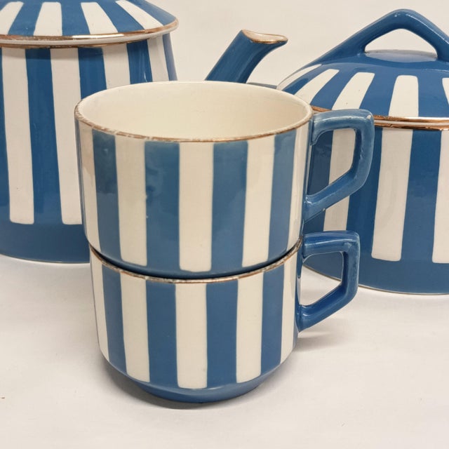 Fox Trott Tea Service by Sarreguemines, France, 1930s, Set of 6 For Sale - Image 15 of 18