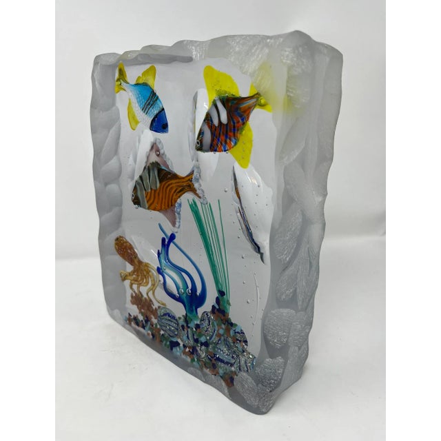 Price Reduced $1,000. Now Only $1,695! Large Murano Glass Aquarium For Sale In Naples, FL - Image 6 of 6