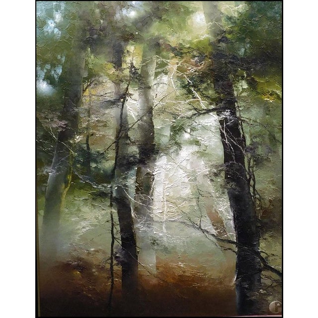 "Rytas" #0075 Original Oil on Canvas by Petras Lukosius Hand signed by the artist museum mounted, matted and custom framed...