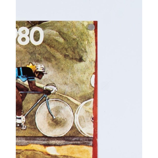 Paper Moscow Cycling Olympic Poster, Spain, 1980s For Sale - Image 7 of 9