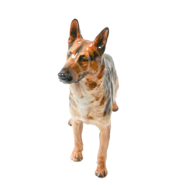 English Large Royal Doulton German Shepherd Hn 1115 – Rare 11" "Giant" Scale – Frederick Daws Design, C. 1940s For Sale - Image 3 of 10