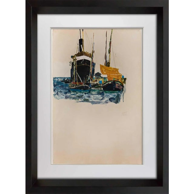 Egon Schiele “Boats at Trieste”Framed Print For Sale In Atlanta - Image 6 of 6