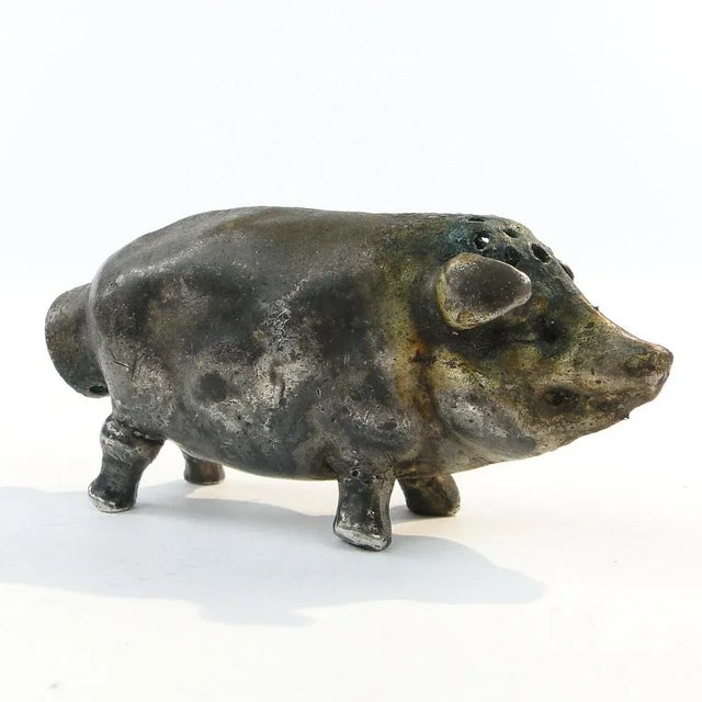 Art Nouveau French Figurative Salt Holder, 1890s For Sale - Image 13 of 13