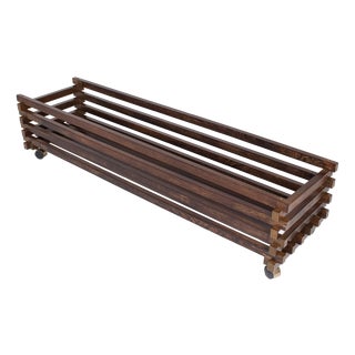 Large Scandinavian Mobile Planter in Wenge, 1970s For Sale