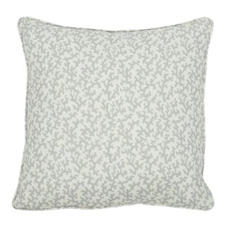 Schumacher X Veere Grenney Folly 18" Pillow in Orpington Blue For Sale