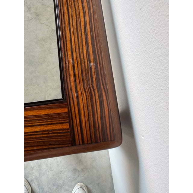 Vintage Macassar Ebony Console Table With Smoked Glass Inset Top by Baker Furniture/ Sold For Sale - Image 11 of 12