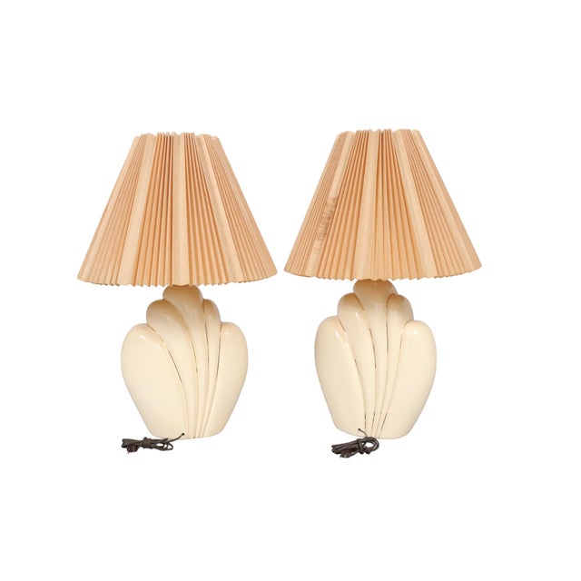 Sculptural Ceramic Table Lamps - A Pair For Sale - Image 4 of 10
