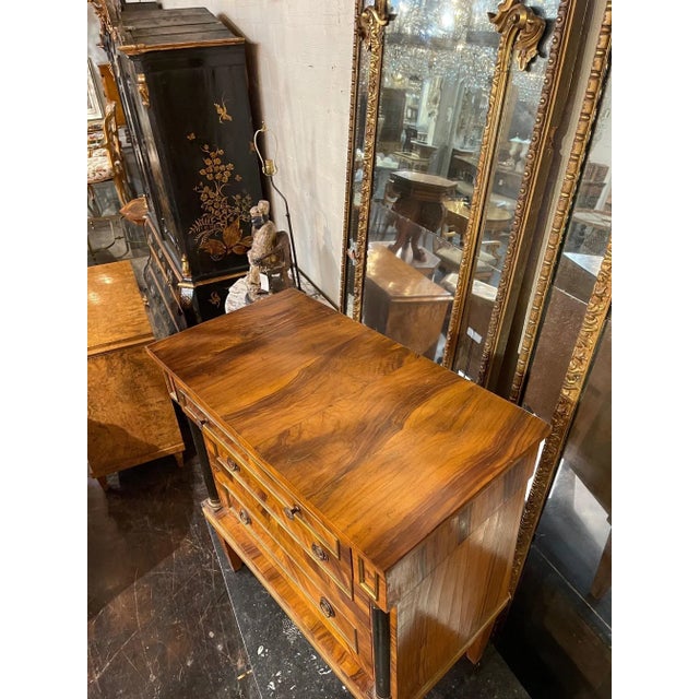 Continental Empire Style Burl Wood and Ebonized Side Table For Sale - Image 4 of 8