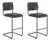 Regina Andrew Dylan Leather Bar Stool, Ebony - Set of 2 For Sale