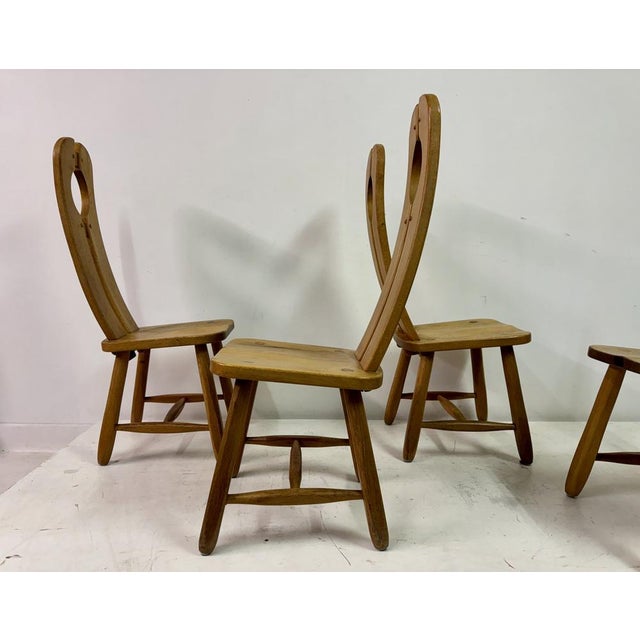Oak Dining Chairs by De Puydt, 1960s, Set of 4 For Sale - Image 6 of 18