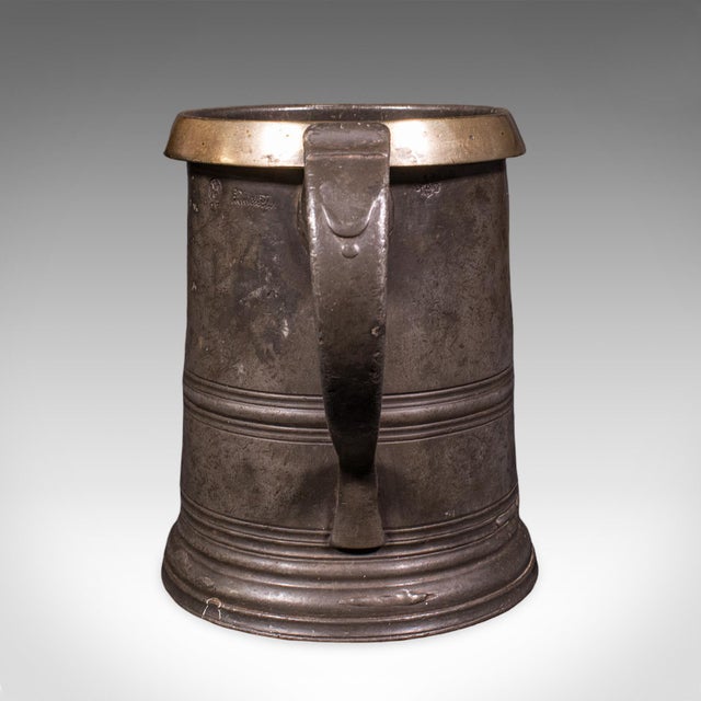 Antique Public House Tankard, English, Pewter, Quart Jug, Breweriana, Victorian For Sale - Image 4 of 12