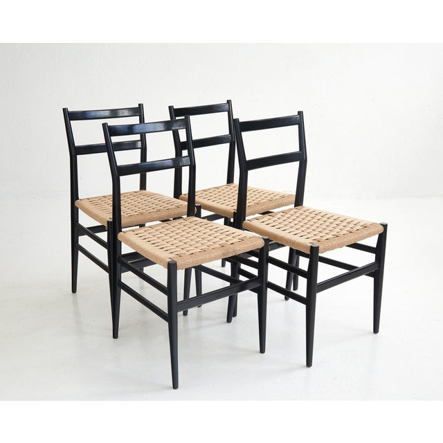 First Edition Leggera Chairs by Gio Ponti for Figli di Amedeo Cassina, 1951, Set of 4 For Sale - Image 6 of 11