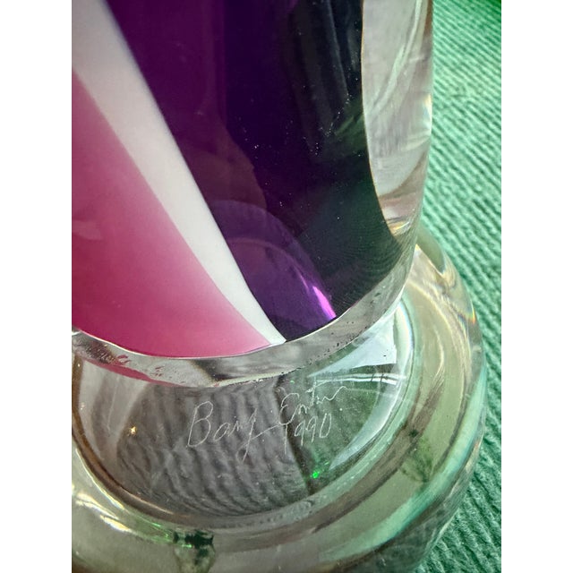 Vintage Barry Entner “Dreamscape” Signed Handblown Art Glass Sculpture For Sale In Chicago - Image 6 of 9