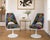 Vintage Mid-Century Modern Tulip Swivel Chairs – Pair With Original Floral Vinyl Upholstery, 1970s For Sale - Image 12 of 12