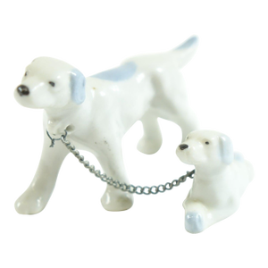 Mid 20th Century Porcelain European Dogs Figurines - A Pair