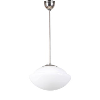 Art Deco Pendant Light in Chrome by Napako, Czech, 1930s For Sale