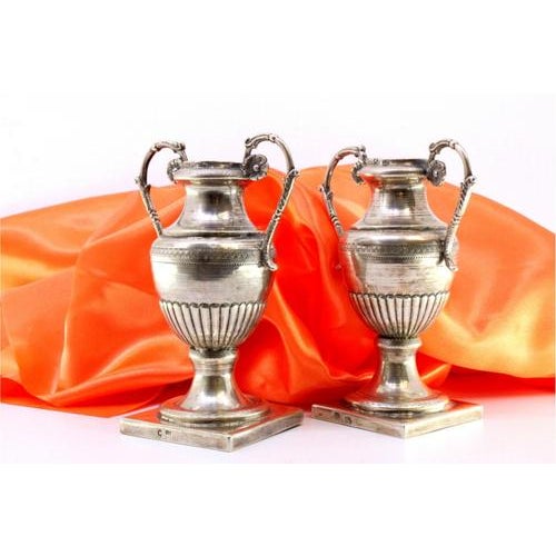 Silver Altar Jars with Reliefs and Gummed Applications, Set of 2 For Sale - Image 5 of 7