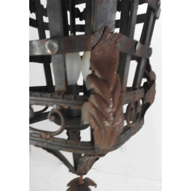 20th Century Spanish Cast Iron Light Fixture For Sale In Nashville - Image 6 of 10