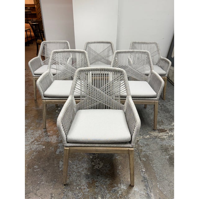 Design Plus Gallery presents a Set of Six Loom Armchairs from Essentials for Living. Each chair has a natural gray...
