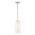 Thomas O'Brien for Visual Comfort Signature Katie Cylinder Pendant in Polished Nickel with White Glass For Sale