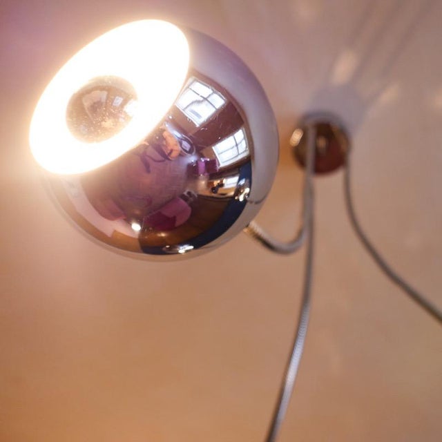 Gray Three Arms Pendant Lamp attributed to Goffredo Reggiani, Italy, 1970s For Sale - Image 8 of 15