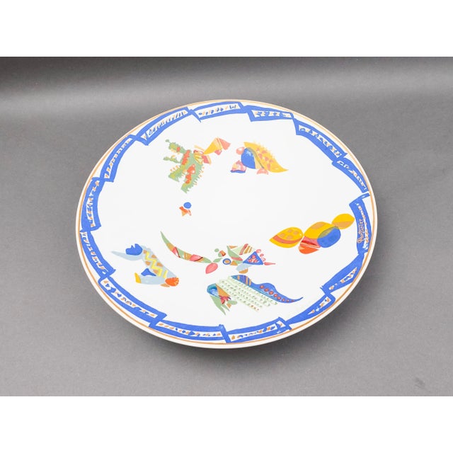 Mid-Century Modern Mid 20th Century Rosenthal Germany Gilbert Portanier Large Pottery Wall Centerpiece Bowl For Sale - Image 3 of 9