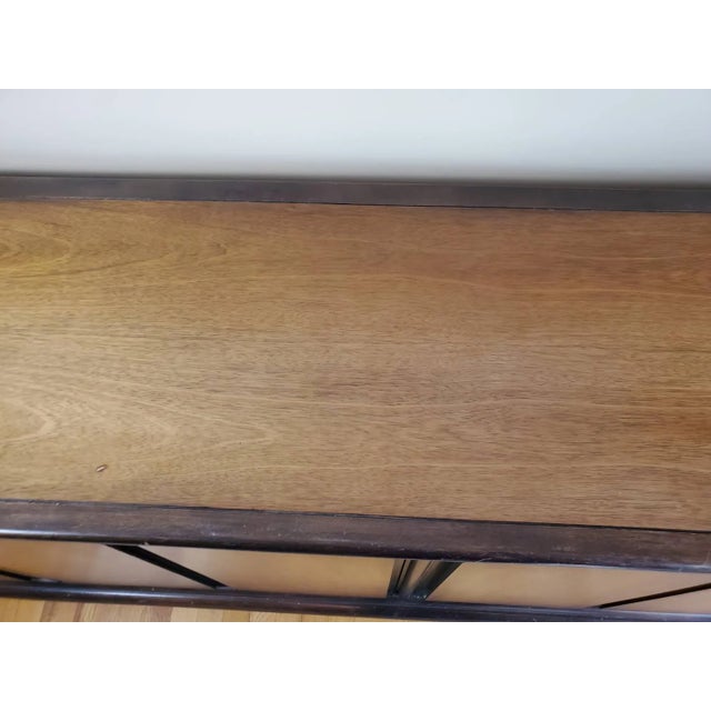 Ebony Vintage Mount Airy Mid-Century Modern Credenza Two-Tone Walnut Finish For Sale - Image 8 of 13
