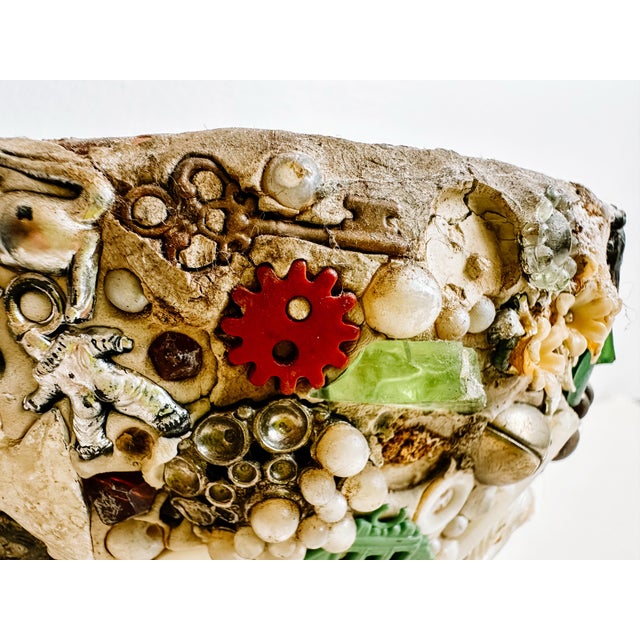 Vintage Memory Ware Clay Sculptural Planter Pot For Sale - Image 9 of 12