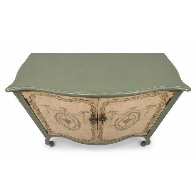 Bring timeless European elegance into your home with this exceptional hand-painted French Provincial cabinet,...