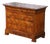 19th Century French Louis Philippe Burled Mahogany Commode With Marble Top For Sale
