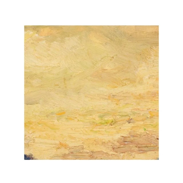 American Circa 1970, Vintage Framed American Western Mountain Range Landscape Oil Painting For Sale - Image 3 of 10