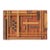 Handmade Mid-Century Modern Mixed-Media Wood & Tile Wall Art For Sale