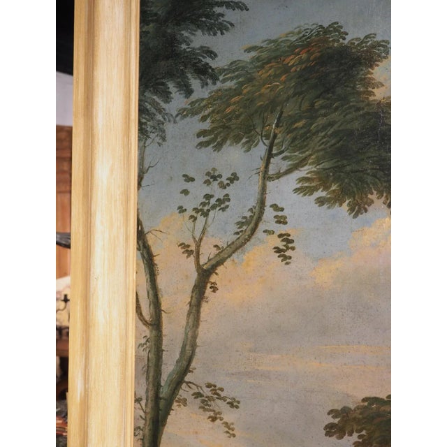Wood Large 18th Century French Oil on Canvas Painting Depicting a Hunt Scene For Sale - Image 7 of 13