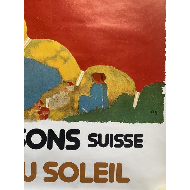 Vintage Poster from Giacometti Augusto, Grisons, Switzerland, 1890s For Sale - Image 6 of 8