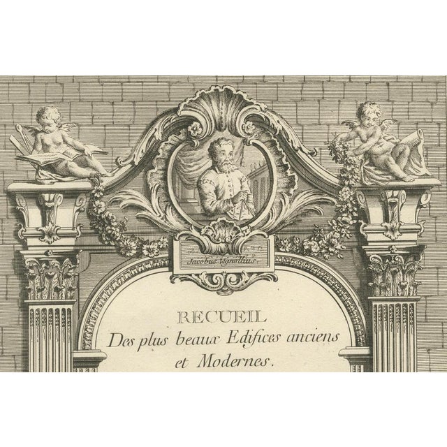 Mid 18th Century Babel, Masterpieces of Architecture and Ornamentation: Decorative Title Page, 1766, Print For Sale - Image 5 of 6