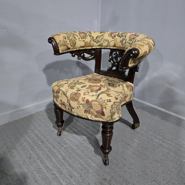 Horseshoe Back Desk Chair, 1850 For Sale - Image 11 of 11