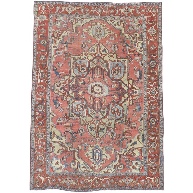 Late 19th Century Persian Serapi Rug, 08'08 X 12'03 For Sale - Image 11 of 11