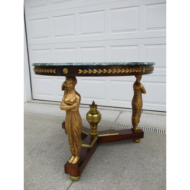 French Empire Style Gueridon Center or Grand Entryway Table For Sale - Image 6 of 12