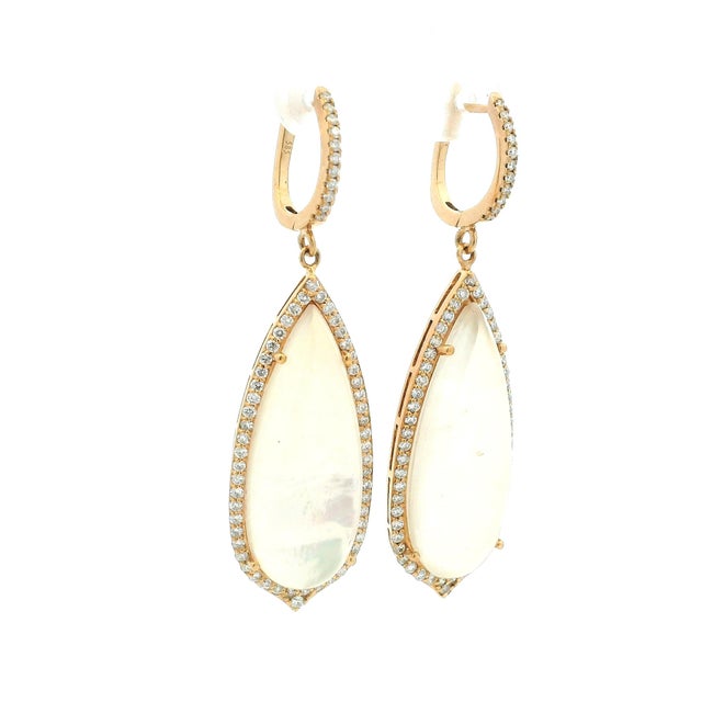 Gracefully proportioned and beautifully crafted, these Italian drop earrings are fashioned in 14 karat rose gold and...