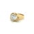 Modern 3.35 Carat Solitaire Lab Grown Diamond Mens Ring in 14k Yellow Gold Size 8.75 For Sale - Image 3 of 10