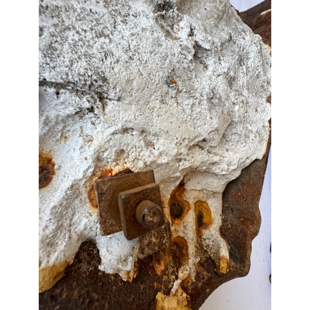 Pair of Vintage Iron Architectural Brackets With Glazed Tiles – Salvaged Decor For Sale - Image 11 of 11