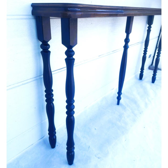 Long Antique Black and Walnut Console Table, Western Europe, Late 19th Century For Sale - Image 6 of 18