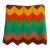 Vintage 1970s Multicolor Chevron Crocheted Throw Blanket For Sale